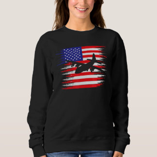 Sweatshirt Patrioctic C-130 Hercules Airplane Shirt USA Airpl