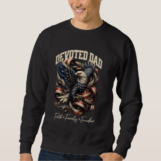 Sweatshirt Patriot Christian Dad Faith American Flag Father's