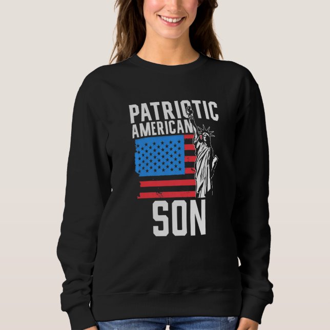 Sweatshirt Patriotic American Son America Usa Patriot Us Us U (Devant)