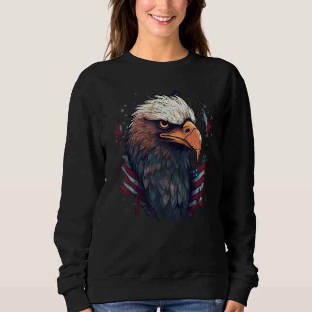 Sweatshirt Patriotic Eagle 4th Of July (Devant)