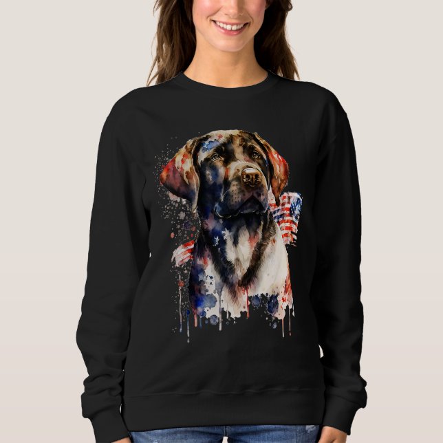 Sweatshirt Patriotic Puppy 4th of July USA Independence Day 1 (Devant)