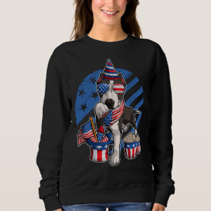 Sweatshirt Patriotique américain Pitbull Terrier Dog Us Drape