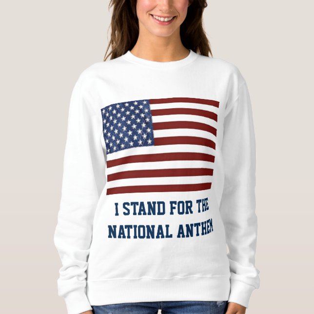 Sweatshirt patriotique avec drapeau américain (Devant)