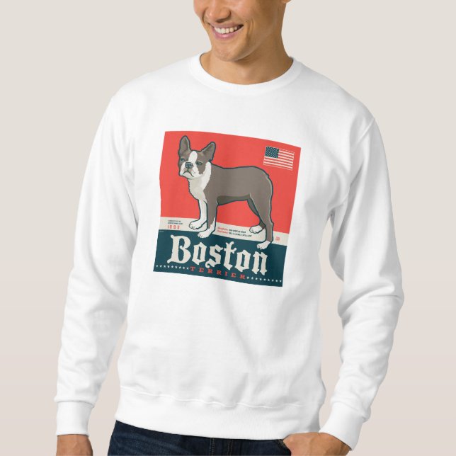 Sweatshirt Patriotique | Boston Terrier (Devant)