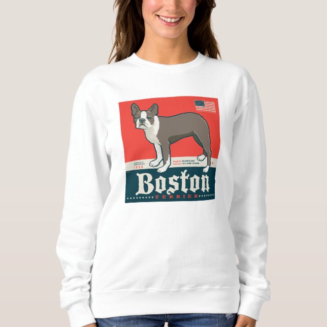 Sweatshirt Patriotique | Boston Terrier (Devant)