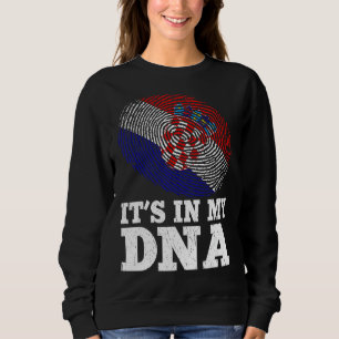 Sweatshirt Patriotique C'est dans mon ADN empreintes digitale