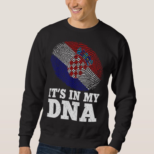 Sweatshirt Patriotique C'est dans mon ADN empreintes digitale (Devant)