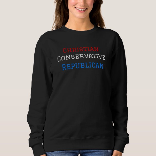 Sweatshirt Patriotique des Républicains Chrétiens (Devant)