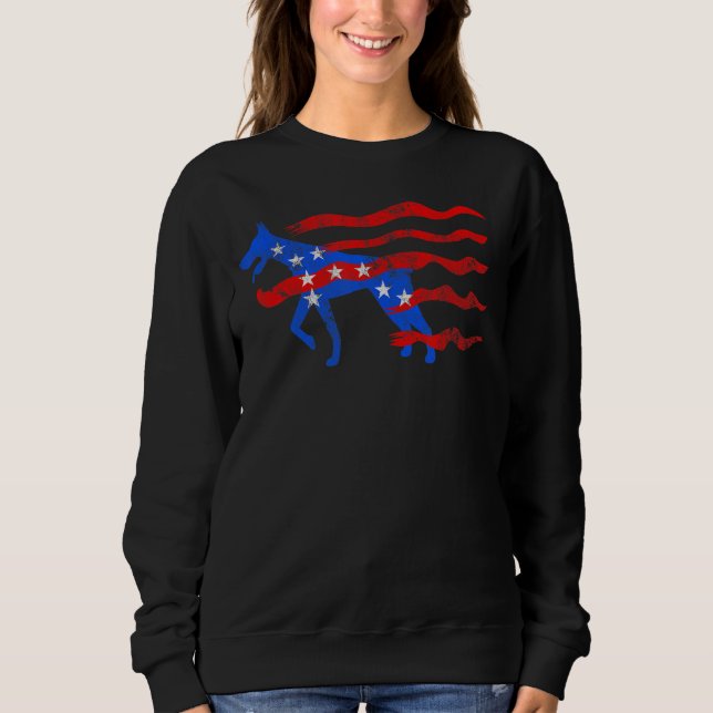 Sweatshirt Patriotique Doberman Pinscher (Devant)