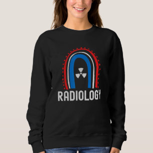 Sweatshirt Patriotique Radiologie Us Drapeau Arc-en-ciel