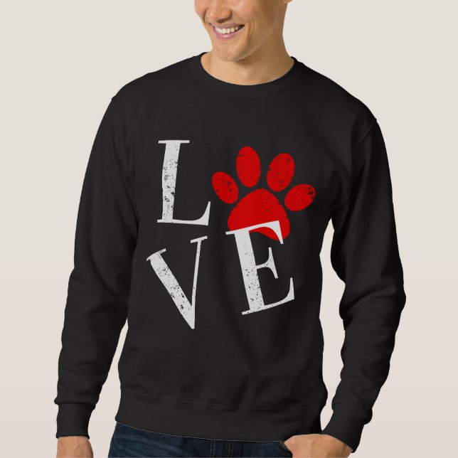 SWEATSHIRT PATTE DE CHIEN D'AMOUR TENDANCE  (Devant)