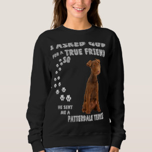 Sweatshirt Patterdale Terrier Dit À Maman Papa Imprimer Trava