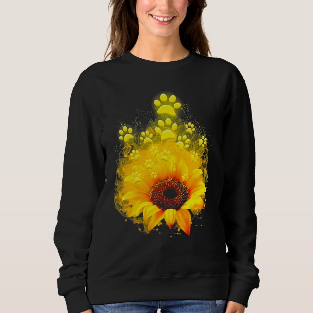 Sweatshirt Pattes de fleurs Soleil Pattes Volant (Devant)
