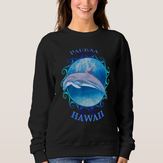 Sweatshirt Paukaa Hawaii Hi Vacances Souvenir Dolphin (Devant)