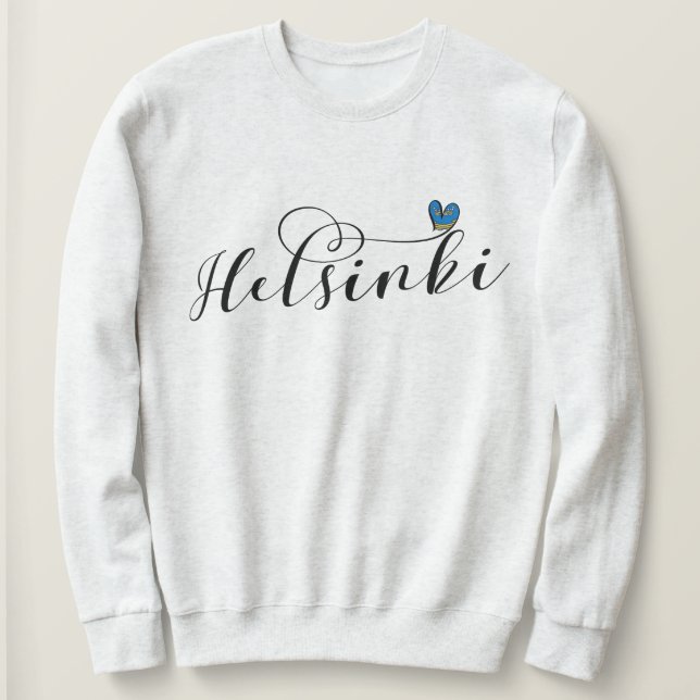 Sweatshirt Pavillon Helsinki En Coeur, Finlande (Design devant)