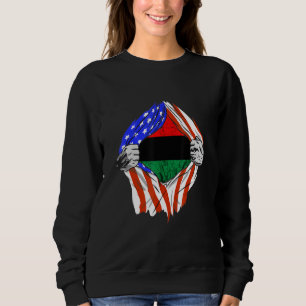 Sweatshirt Pavillon panafricain de la poitrine afro-américain