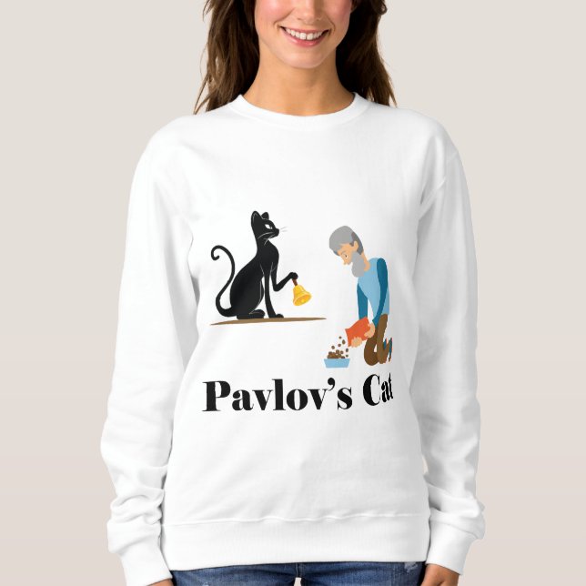 Sweatshirt Pavlov's Cat Funny Psychology (Devant)