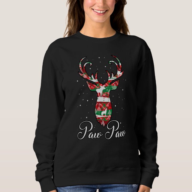 Sweatshirt Paw Paw Reindeer Correspondant Pajama de famille X (Devant)