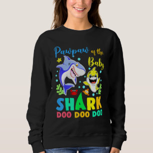 Sweatshirt Pawpaw Of The Birthday Boy Shark Blue Yellow Doo D
