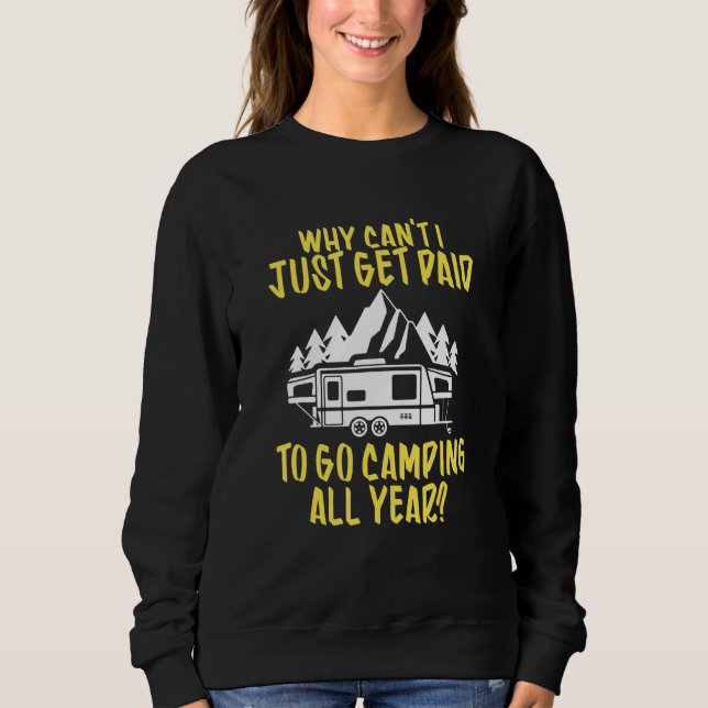 Sweatshirt Payez Pour Aller Camping Randonnée Camping Extérie (Devant)