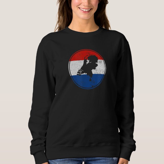 Sweatshirt Pays-Bas Map Vintage néerlandais (Devant)