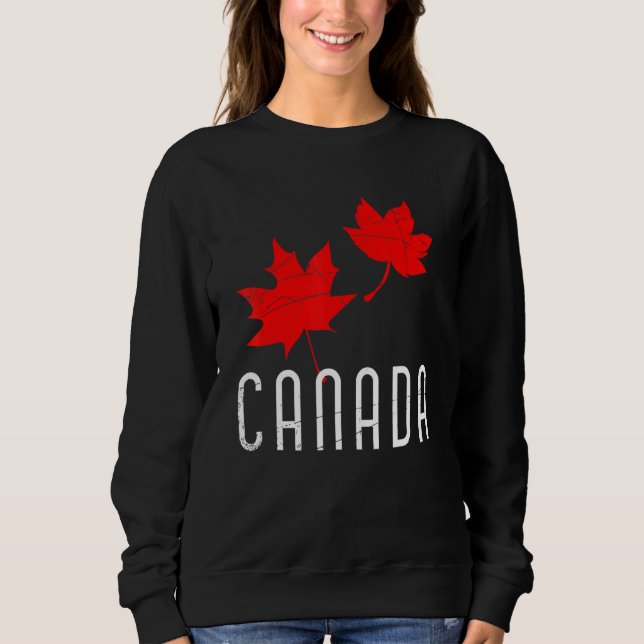 Sweatshirt Pays Canada Feuille d'érable Canada 1 (Devant)