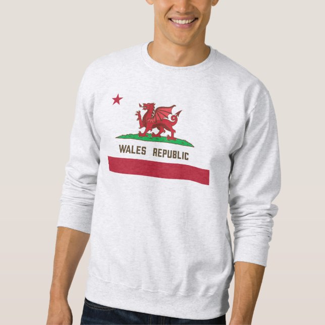 Sweatshirt Pays de Galles République Drapeau de dragon Pride  (Devant)
