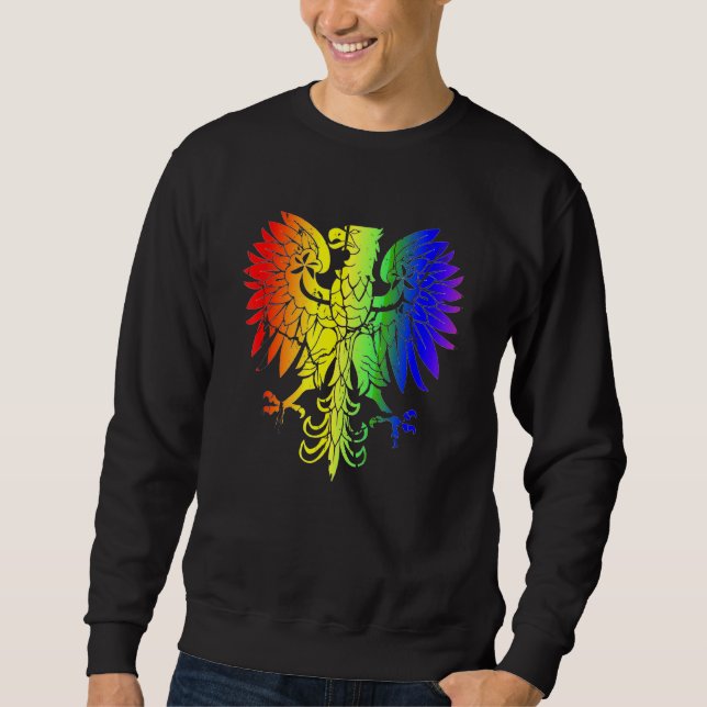 Sweatshirt Pays De Pologne Gay pride Aigle Gay pride Polonais (Devant)