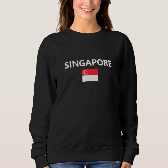 Sweatshirt Pays Drapeau Singapour (Devant)