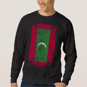 Sweatshirt Pays Drapeau Souvenir Grunge Drapeau Maldives
