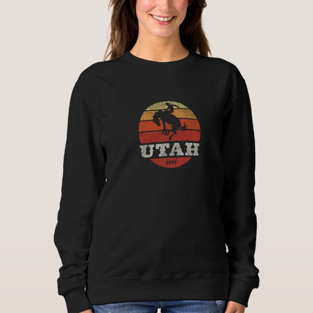Sweatshirt Pays Vintage Utah Western Retro (Devant)