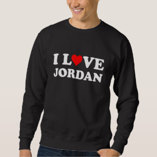 Sweatshirt Pays Voyage Souvenir I Love Jordanie