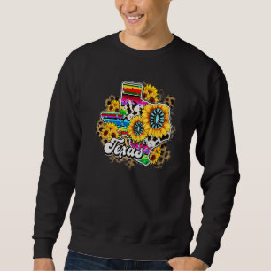 Sweatshirt Pays Western Cactus Tournesol Texas Appareils Wom