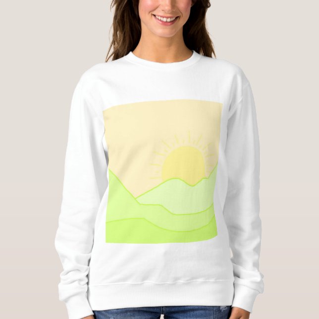 Sweatshirt paysage art abstrait (Devant)