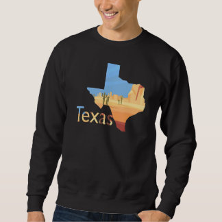 Sweatshirt Paysage désertique en forme de Texas 1