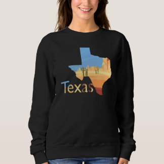 Sweatshirt Paysage désertique en forme de Texas 1