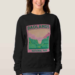 Sweatshirt Paysage du parc national Retro Badlands Dakot Sud