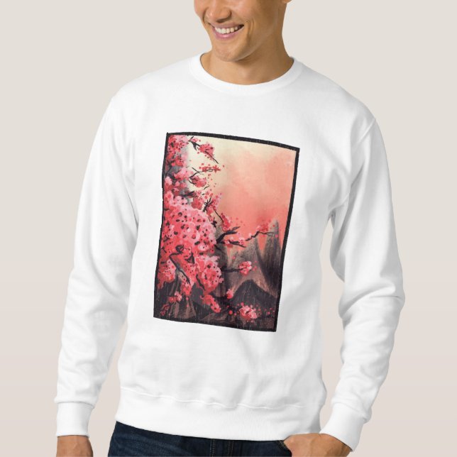 Sweatshirt Paysage en cerisier (Devant)