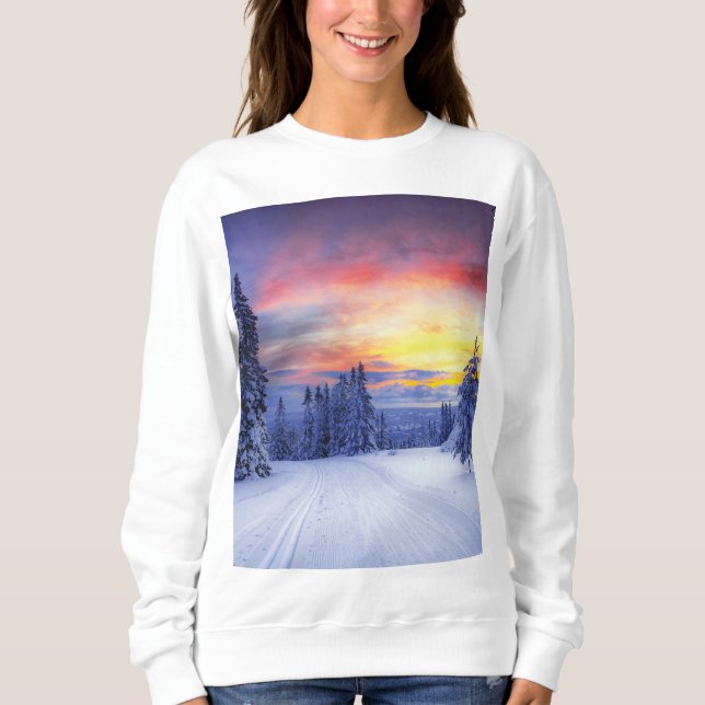 Sweatshirt Paysage hivernal (Devant)