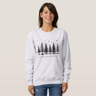 Sweatshirt Paysage hivernal Arbres de Noël Fêtes de fin d'ann