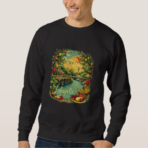 Sweatshirt Paysage urbain de Lafayette Louisiane au coucher d