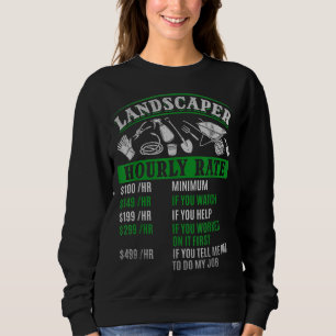 Sweatshirt Paysagère Horaire Jardinier Landscaping Landsc