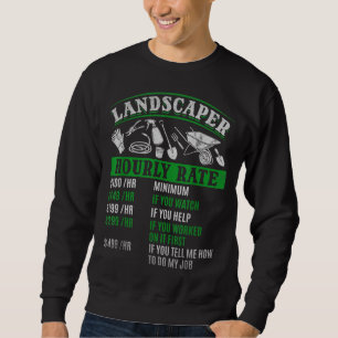 Sweatshirt Paysagère Horaire Jardinier Landscaping Landsc