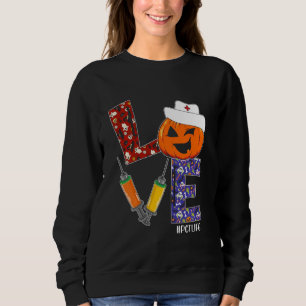 Sweatshirt PCT Nurse Love Nurse Life Halloween Citrouille Cos
