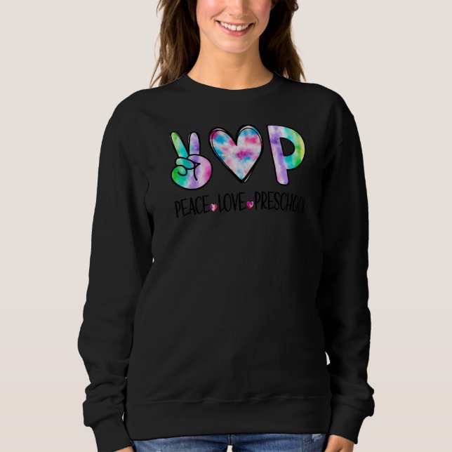 Sweatshirt Peace Lool Préscolaire Premier Jour De L'École Équ (Devant)