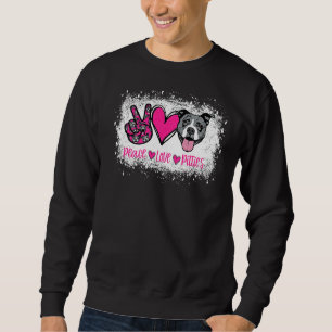 Sweatshirt Peace Lots Pitbull Propriétaire d'animal de compag