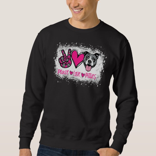 Sweatshirt Peace Lots Pitbull Propriétaire d'animal de compag (Devant)