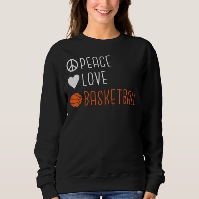 Sweatshirt Peace Love Basket (Devant)