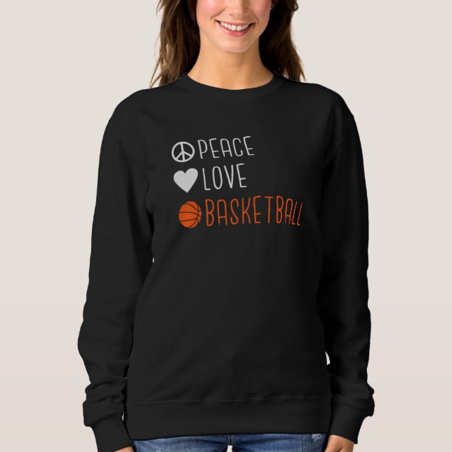 Sweatshirt Peace Love Basket (Devant)