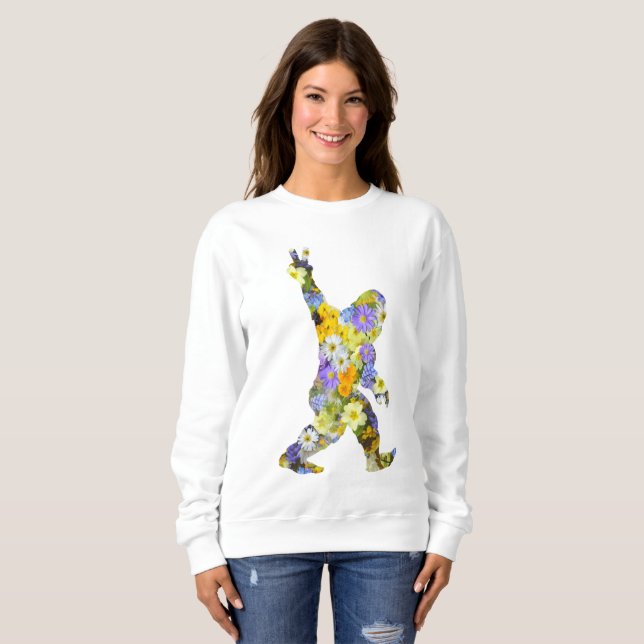 Sweatshirt Peace Love Floral Bigfoot (Devant entier)